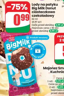 Dino Lody na patyku Big Milk Donut ciasteczkowo czekoladowy oferta