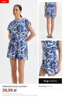 Top Secret Szorty damskie niebieskie z printem oferta