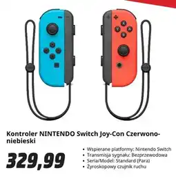 Media Markt Kontroler Nintendo Switch Joy-Con czerwono-niebieski oferta