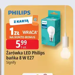 E.Leclerc Żarówka LED Philips bańka 8W E27 oferta