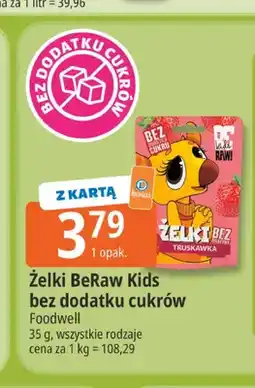 E.Leclerc Żelki BeRaw Kids truskawka bez dodatku cukrów oferta