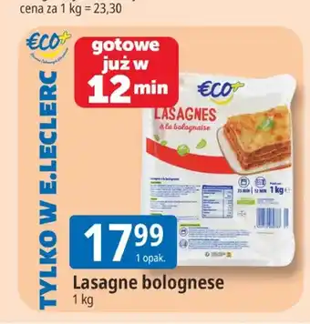 E.Leclerc Lasagne bolognese ECO+ oferta