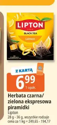 E.Leclerc Herbata czarna ekspresowa piramidki Lipton Lemon oferta