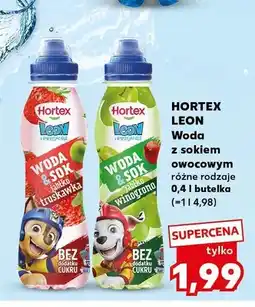 Kaufland Woda z sokiem owocowym Hortex Leon truskawka oferta