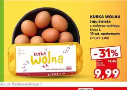 Kaufland Jaja świeże z wolnego wybiegu klasa L Kurka Wolna oferta