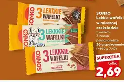 Kaufland Lekkie wafelki w mlecznej czekoladzie z owsem Sonko oferta