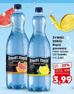 Kaufland Napój gazowany Żywiec Zdrój Mocny Gaz pomarańcza i nuta grejpfruta oferta