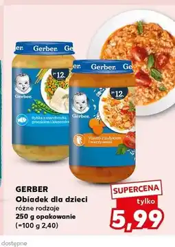 Kaufland Obiadek dla dzieci Gerber Rybka z marchewką groszkiem i kluseczkami oferta