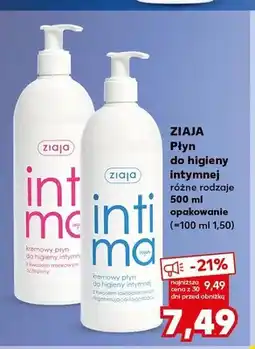Kaufland Płyn do higieny intymnej Ziaja Intima z kwasem mlekowym oferta