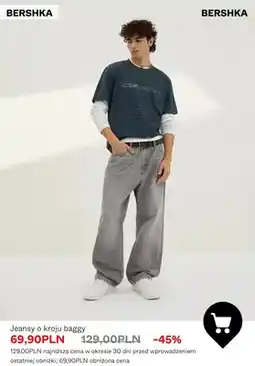 Bershka Jeansy o kroju baggy Bershka oferta
