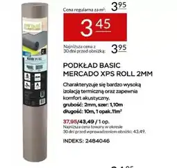 Abra Podkład basic Mercado XPS Roll 2 mm oferta
