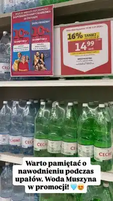 Auchan Woda mineralna średnio gazowana Cechini Muszyna oferta