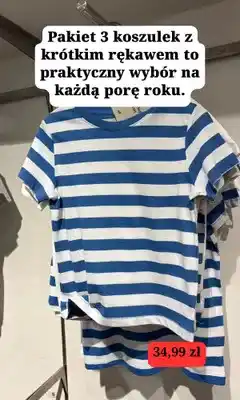 H&M Zestaw 3 koszulek z krótkim rękawem H&M oferta