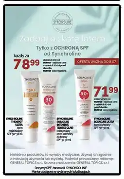 Ziko Dermo Koloryzujący krem ochronny do twarzy Synchroline Rosacure Intensive Teintee Clair SPF 30 oferta