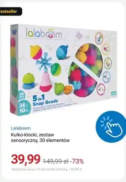 Smyk Kulko-klocki zestaw sensoryczny Lalaboom 30 elementów oferta