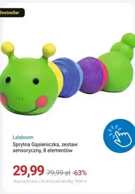 Zabawka sensoryczna Sprytna Gąsieniczka Lalaboom 8 elementów