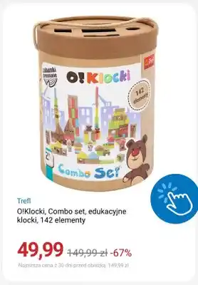 Klocki edukacyjne drewniane Trefl O!Klocki Combo Set