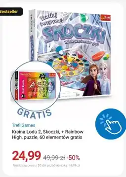 Smyk Zestaw gra Skoczki Kraina Lodu 2 + puzzle Rainbow High 60 elementów Trefl Games oferta