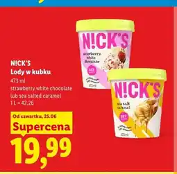 Lidl Lody sea salted caramel N!CK'S oferta