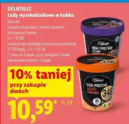 Lidl Lody wysokobiałkowe peanut butter Gelatelli oferta