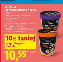 Lidl Lody wysokobiałkowe salted caramel Gelatelli oferta