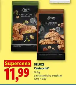 Lidl Ciastka Cantuccini z orzechami laskowymi Deluxe oferta