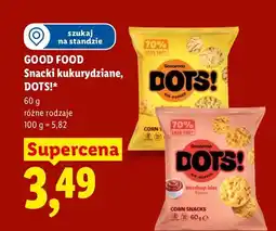 Lidl Snacki kukurydziane Good Food DOTS! Ketchup kiss oferta