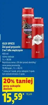 Lidl Żel pod prysznic 3 w 1 dla mężczyzn Old Spice Nightpanther oferta