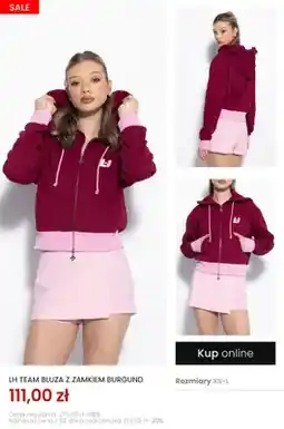 Top Secret Bluza z zamkiem LH Team burgund oferta