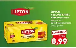 Kaufland Herbata czarna ekspresowa Lipton Yellow Label oferta