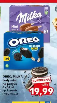 Kaufland Lody mini na patyku Milka Mini Vanilla & Chocolate oferta