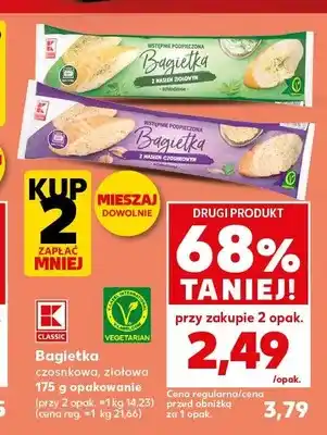 Kaufland Bagietka z masłem czosnkowym K-Classic oferta