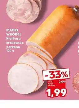 Kaufland Kiełbasa krakowska parzona Madej Wróbel oferta