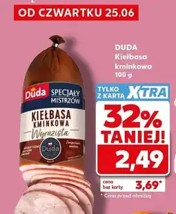 Kaufland Kiełbasa kminkowa Duda oferta