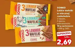 Kaufland Lekkie wafelki w mlecznej czekoladzie z owsem Sonko oferta