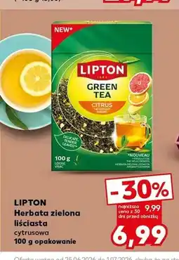 Kaufland Herbata zielona liściasta Lipton Green Tea Citrus oferta