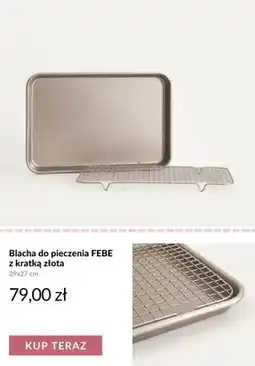 Homla Blacha do pieczenia FEBE z kratką złota 39x27 cm oferta