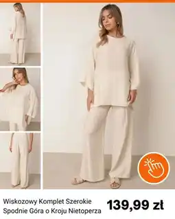 Born2be Wiskozowy Komplet Szerokie Spodnie Góra o Kroju Nietoperza Born2be oferta