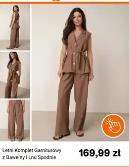 Born2be Letni Komplet Garniturowy z Bawełny i Lnu Spodnie Born2be oferta