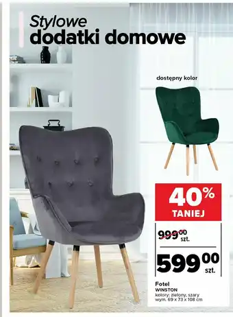 Carrefour Fotel winston szary 1 SZT oferta