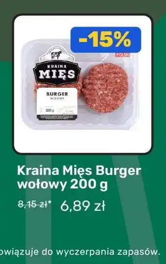 Kraina Mięs Burger wołowy 200 g