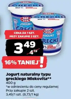 Netto Jogurt naturalny typu greckiego Mlekovita oferta