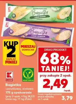 Kaufland Bagietka czosnkowa, ziołowa oferta