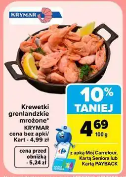 Carrefour Krewetki grenlandzkie mrożone oferta
