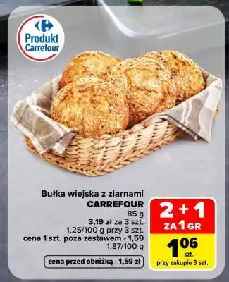 Carrefour Bułka wiejska z ziarnami oferta