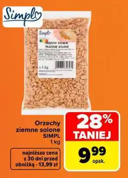 Carrefour Orzechy ziemne solone oferta