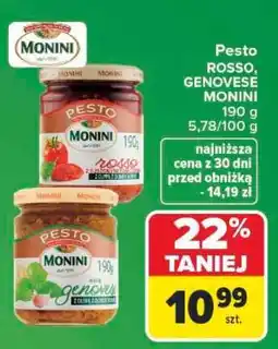 Carrefour Pesto ROSSO, GENOVESE MONINI oferta