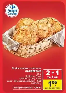 Carrefour Bułka wiejska z ziarnami oferta