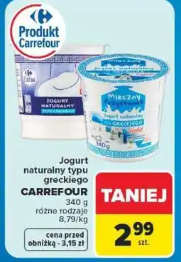 Carrefour Jogurt naturalny typu greckiego oferta