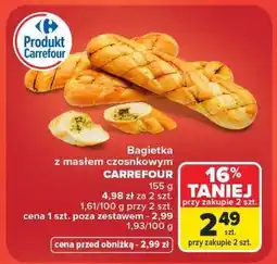 Carrefour Bagietka z masłem czosnkowym oferta